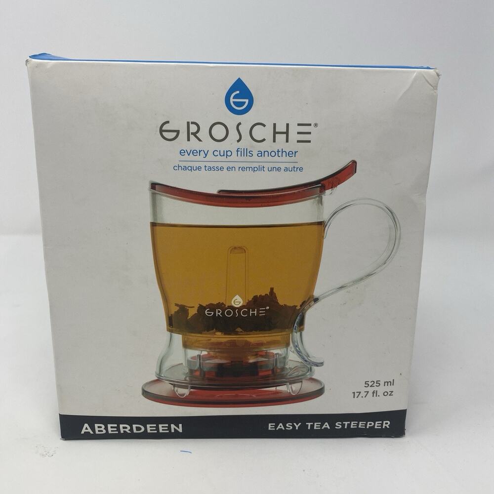 Grosche Aberdeen Easy Tea Steeper 17.7oz 525 ML Tritan Shatterproof Loose Leaf